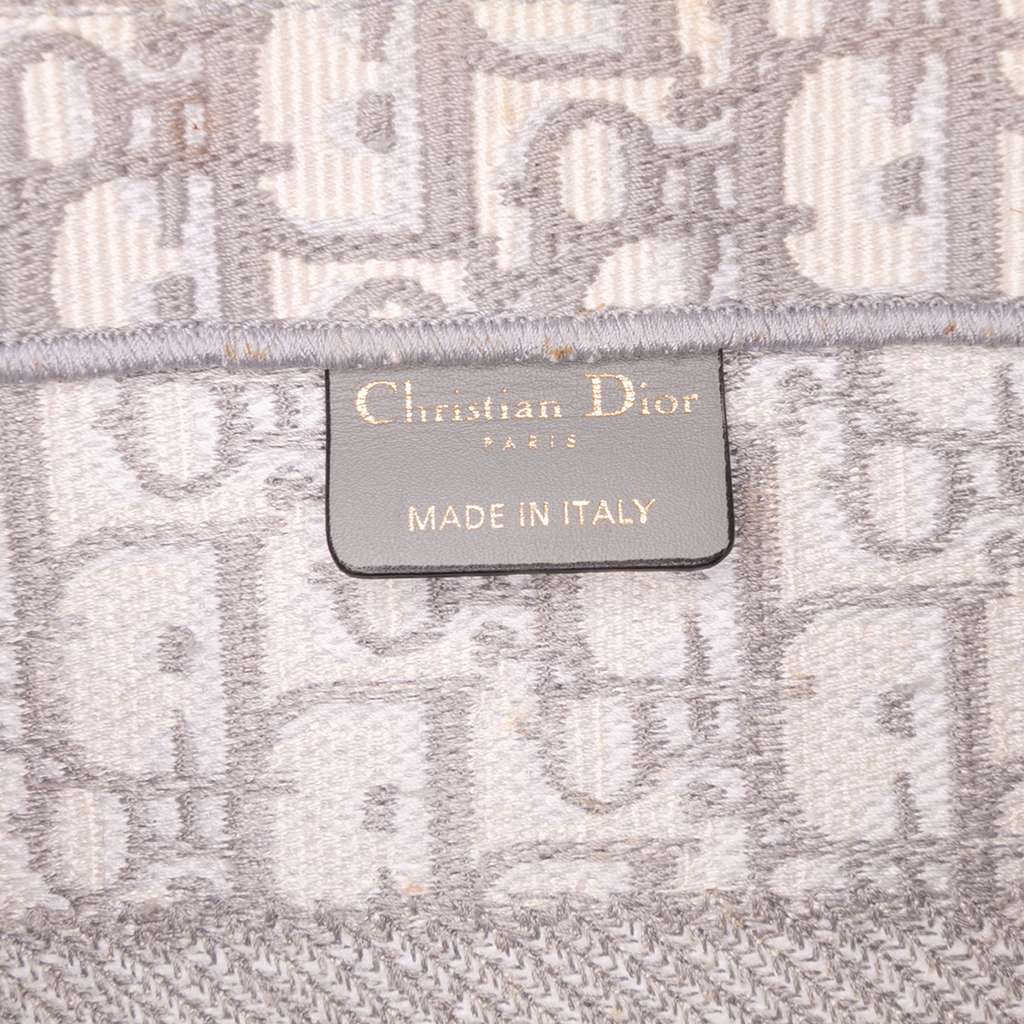 Dior Medium Oblique Embroidered Canvas Book Tote - Side view