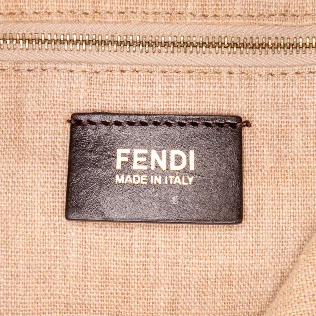 Fendi Canvas Pequin Shoulder Bag - 5