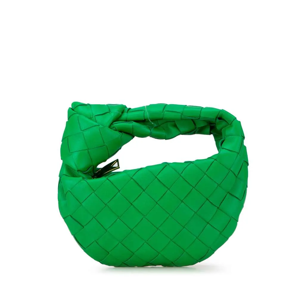 Bottega Veneta Candy Nappa Intrecciato Jodie Green Leather Very good - Front View