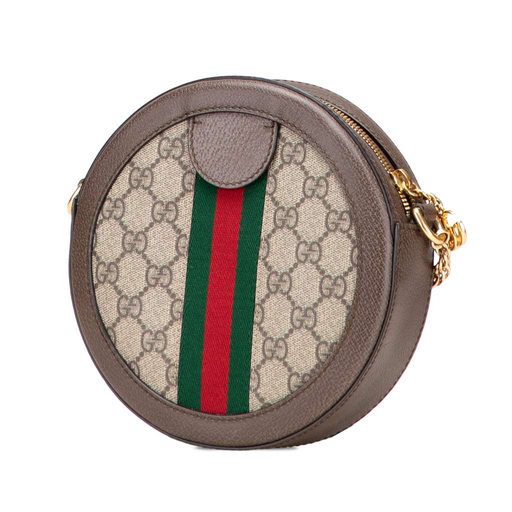 Gucci Mini GG Supreme Round Ophidia Crossbody - Back view