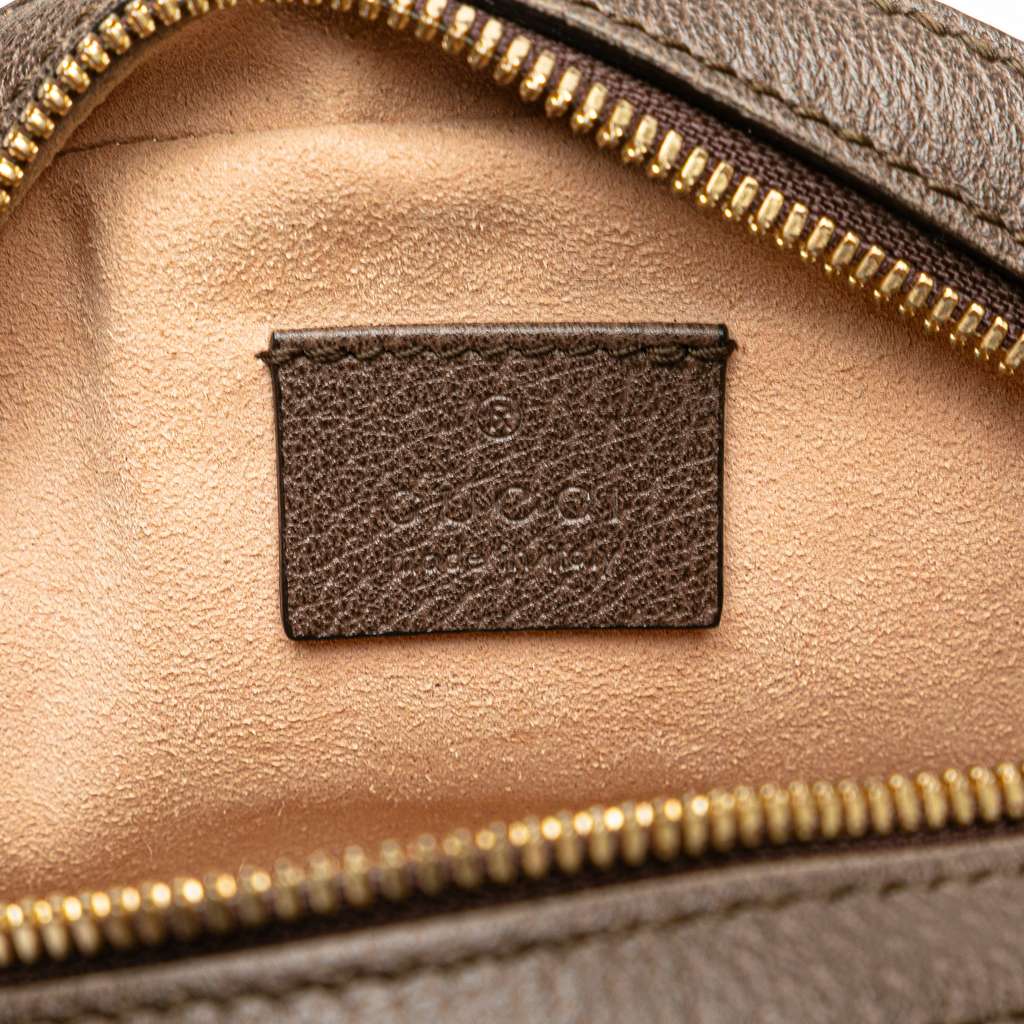 Gucci Mini GG Supreme Round Ophidia Crossbody - Side view