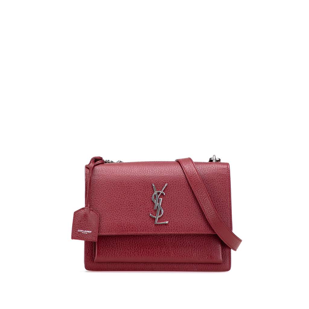Saint Laurent Medium Grained Calfskin Monogram Sunset Crossbody