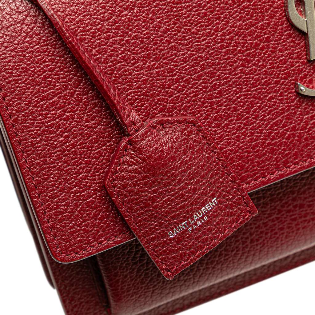 Saint Laurent Medium Grained Calfskin Monogram Sunset Crossbody - Image 13