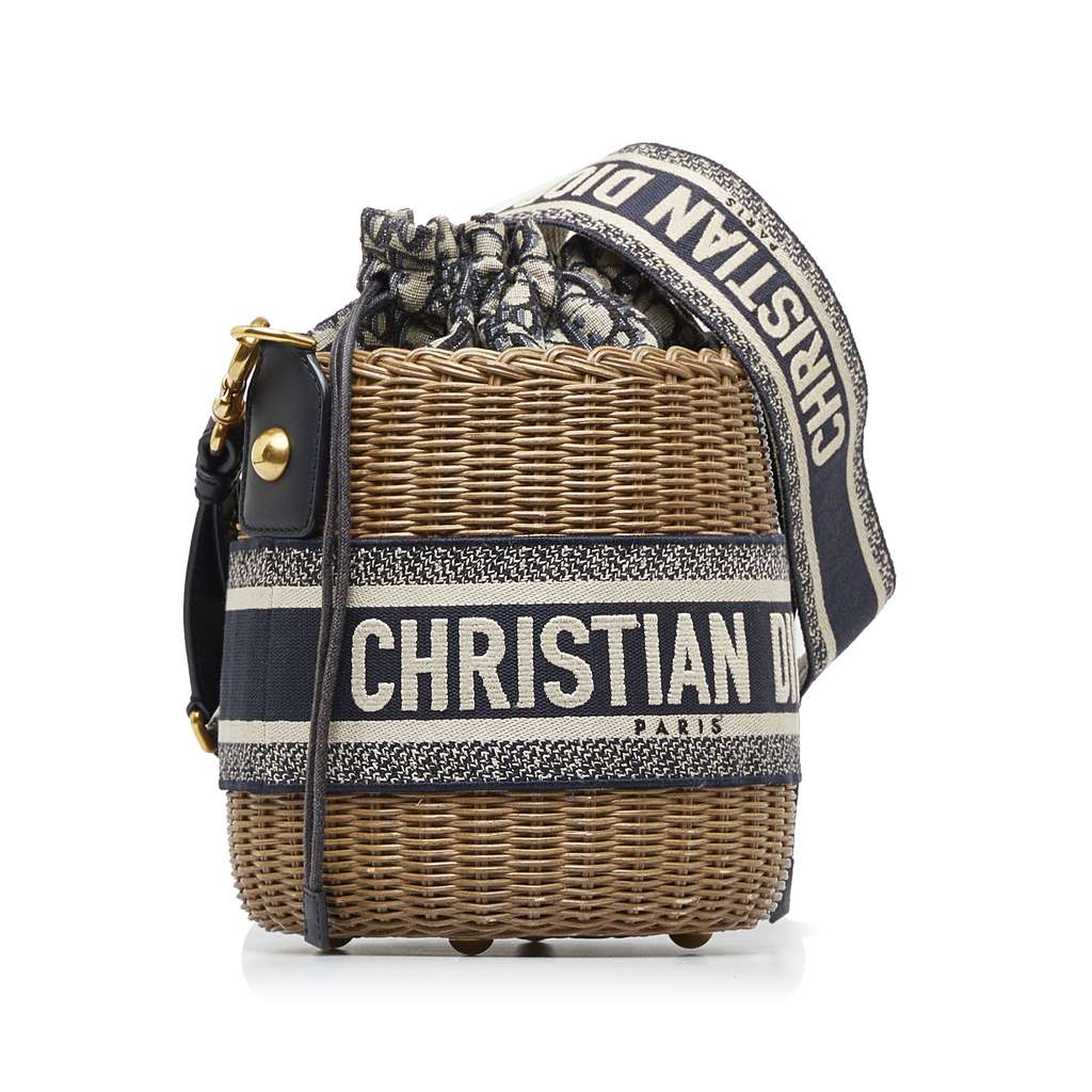 Dior Oblique Wicker Bucket Bag - 2