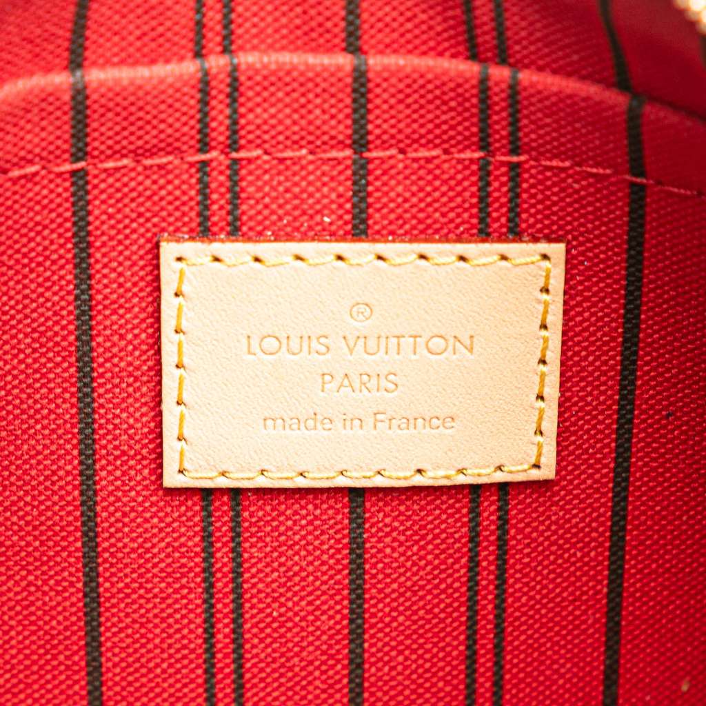 Louis Vuitton Monogram Neverfull Pouch - Side view