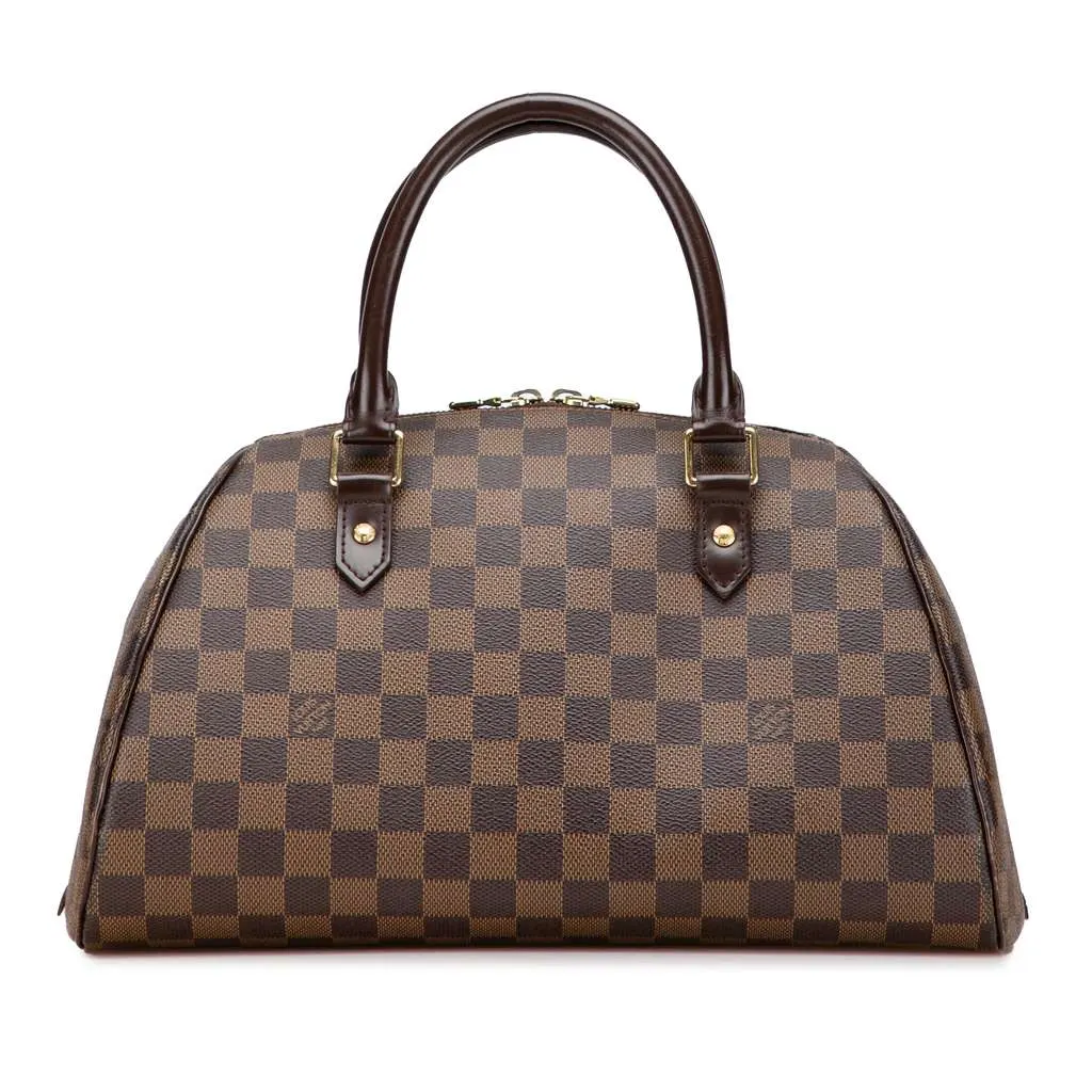 Louis Vuitton Damier Ebene Ribera MM Brown Good - Front View