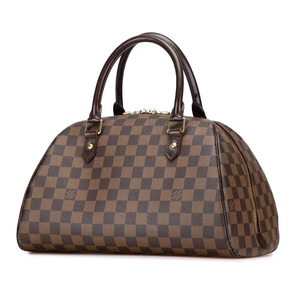Louis Vuitton Damier Ebene Ribera MM Brown Good - Back View