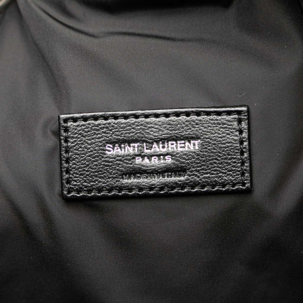 Saint Laurent Nylon Rive Gauche Drawstring Backpack - Side view