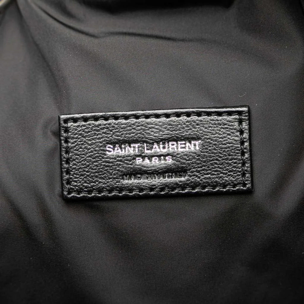 Saint Laurent Nylon Rive Gauche Drawstring Backpack Black Very good - Box View