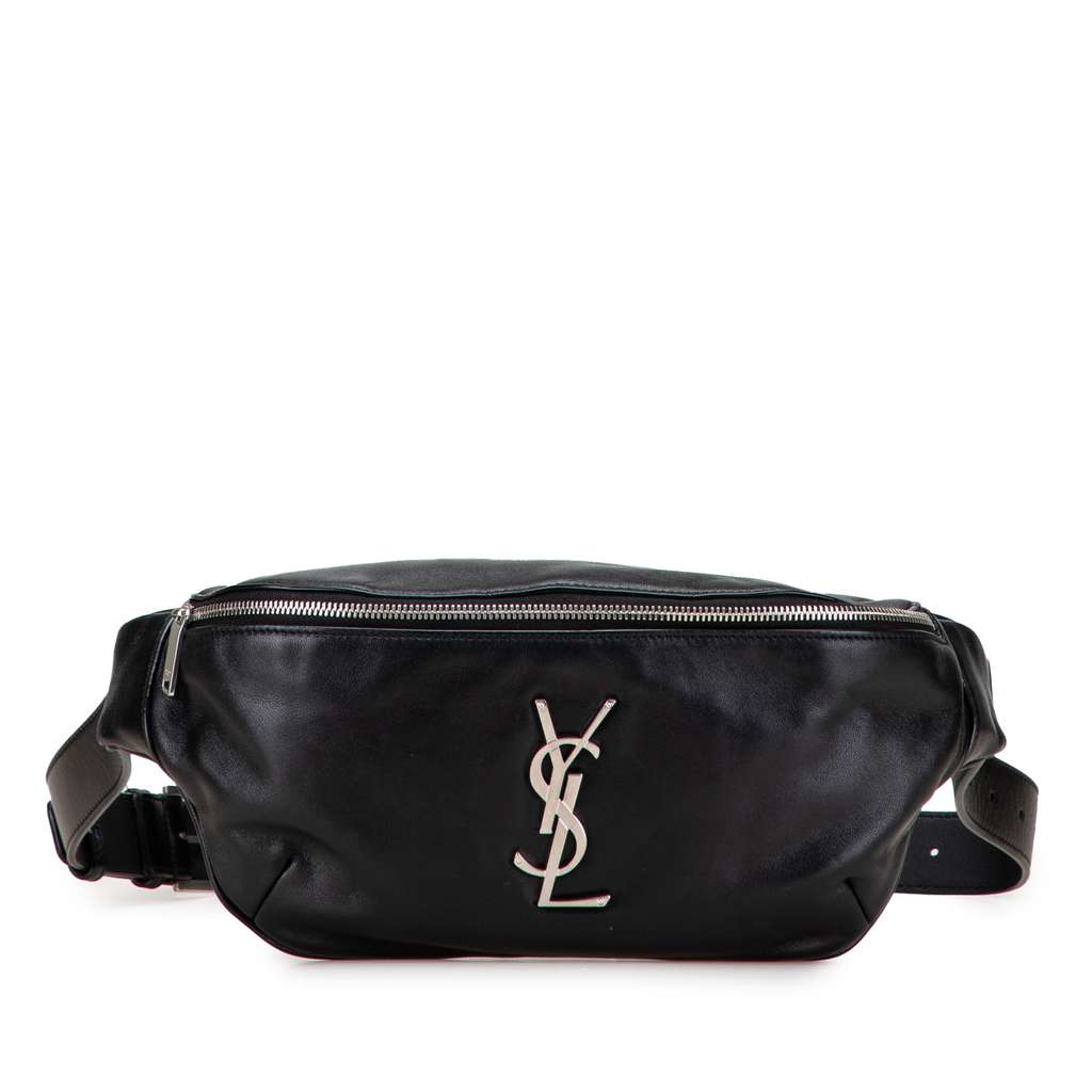 Saint Laurent Smooth Calfskin Monogram Belt Bag