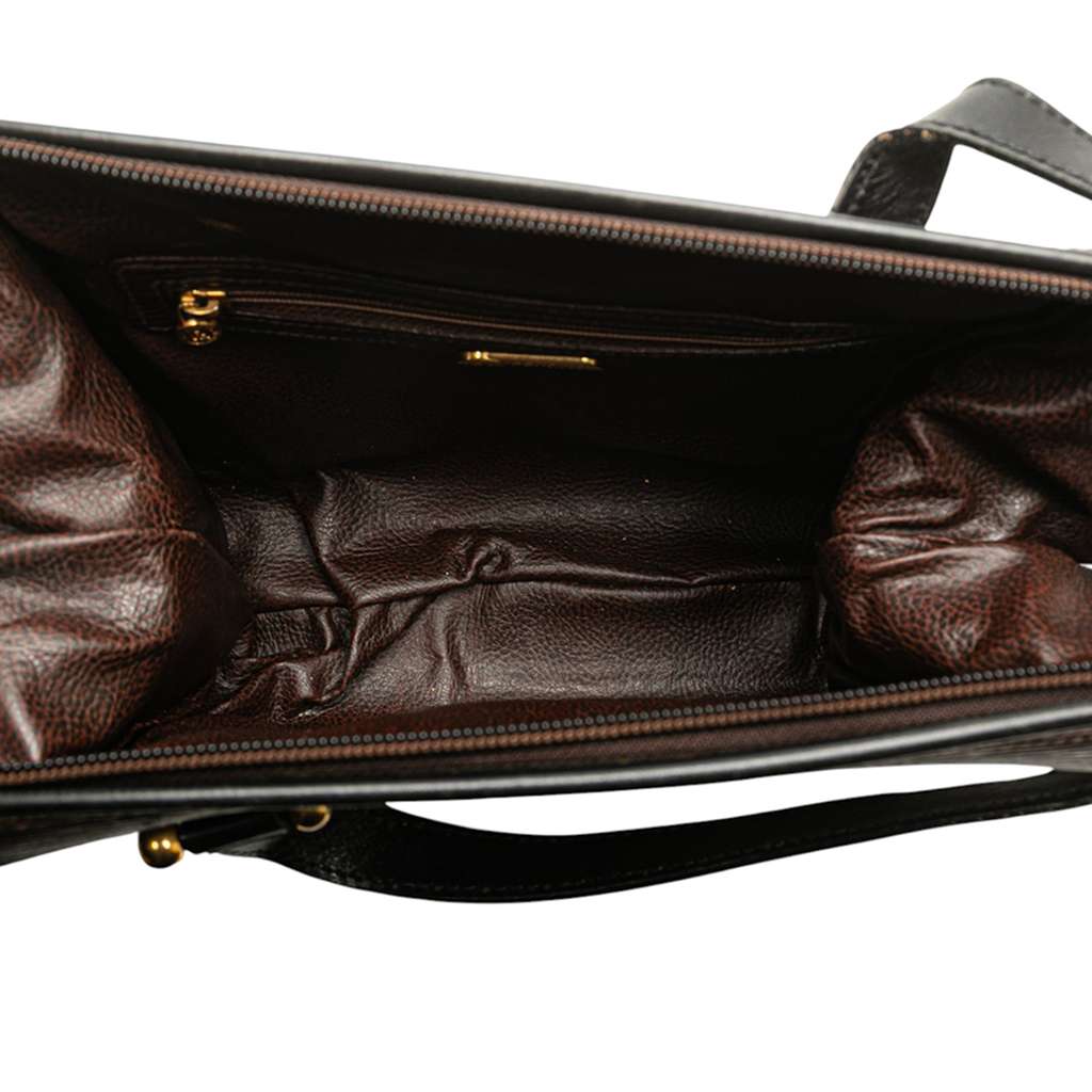 Fendi Textured Leather FF Handbag - 4