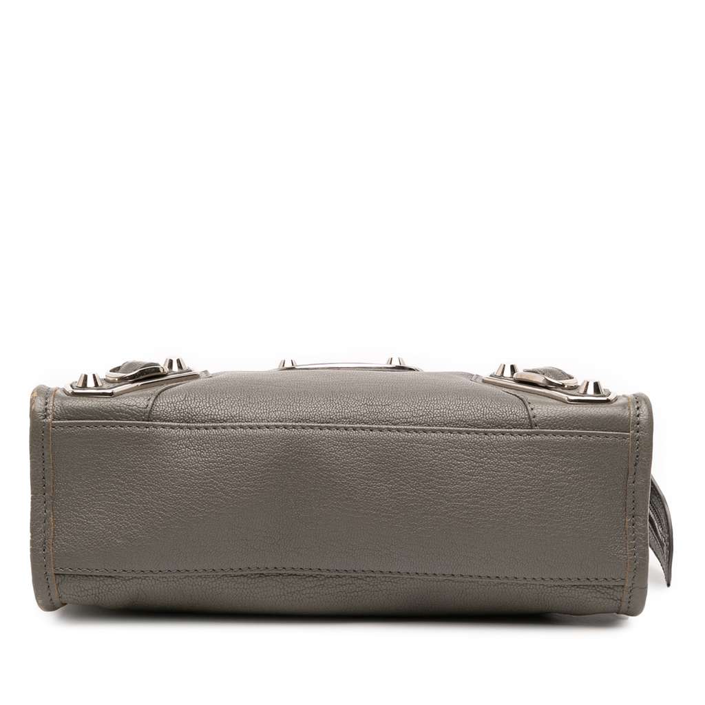 Balenciaga Mini Chevre Motocross Classic Metallic Edge City Satchel - Image 6