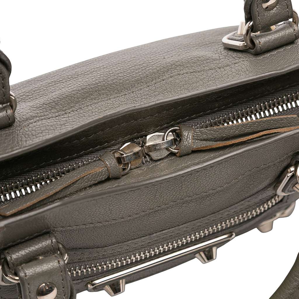 Balenciaga Mini Chevre Motocross Classic Metallic Edge City Satchel - Detail 2