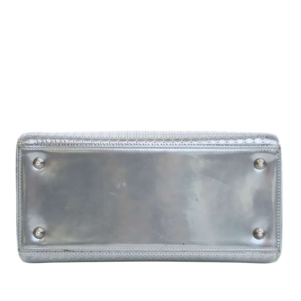 Dior Medium Metallic Patent Microcannage Lady Dior - 4