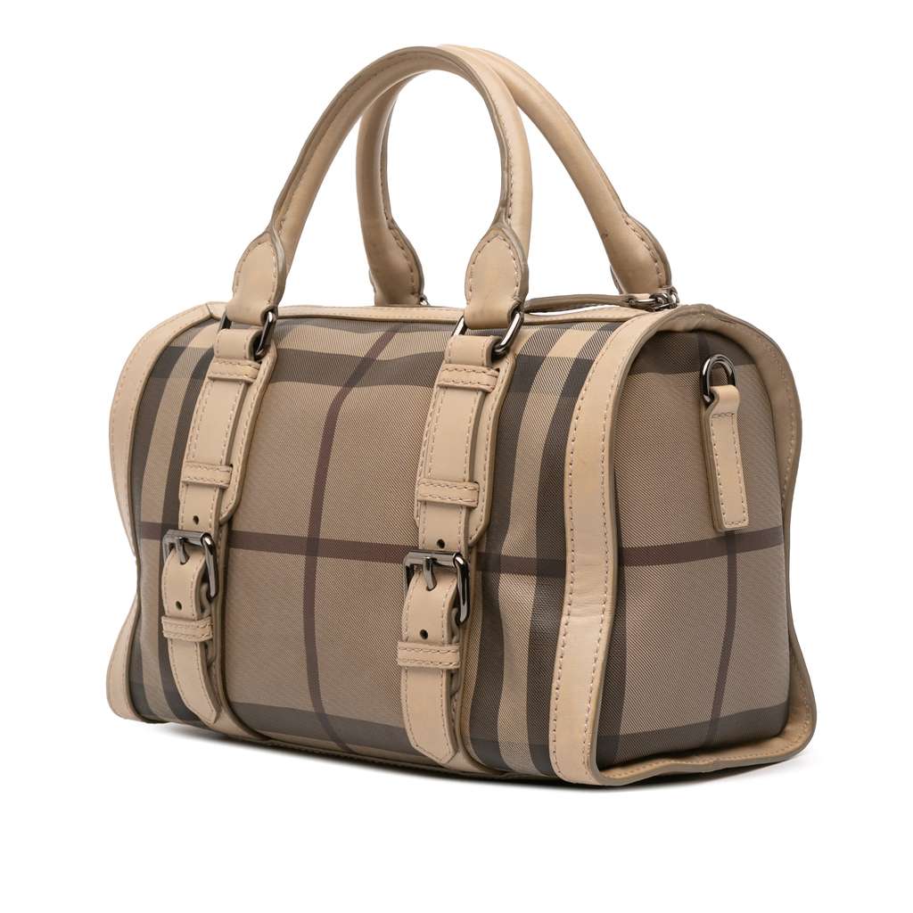 Burberry Smoke Check Coated Canvas Chester Boston Bag - 2