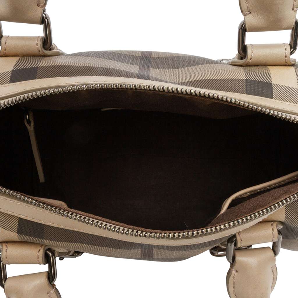 Burberry Smoke Check Coated Canvas Chester Boston Bag - 4