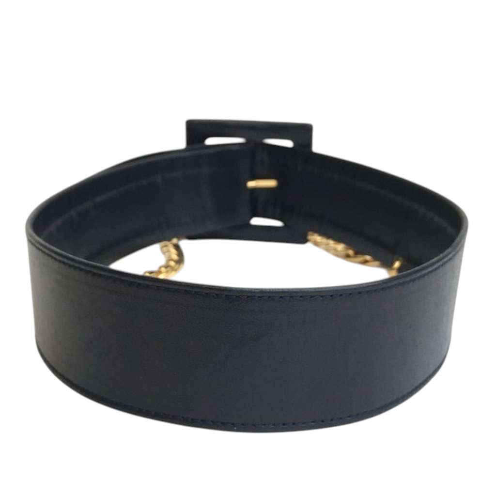 Chanel Vintage Leather Chain Belt - 4