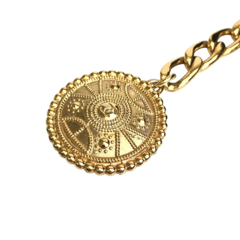 Chanel Vintage Leather Chain Belt - Detail 1