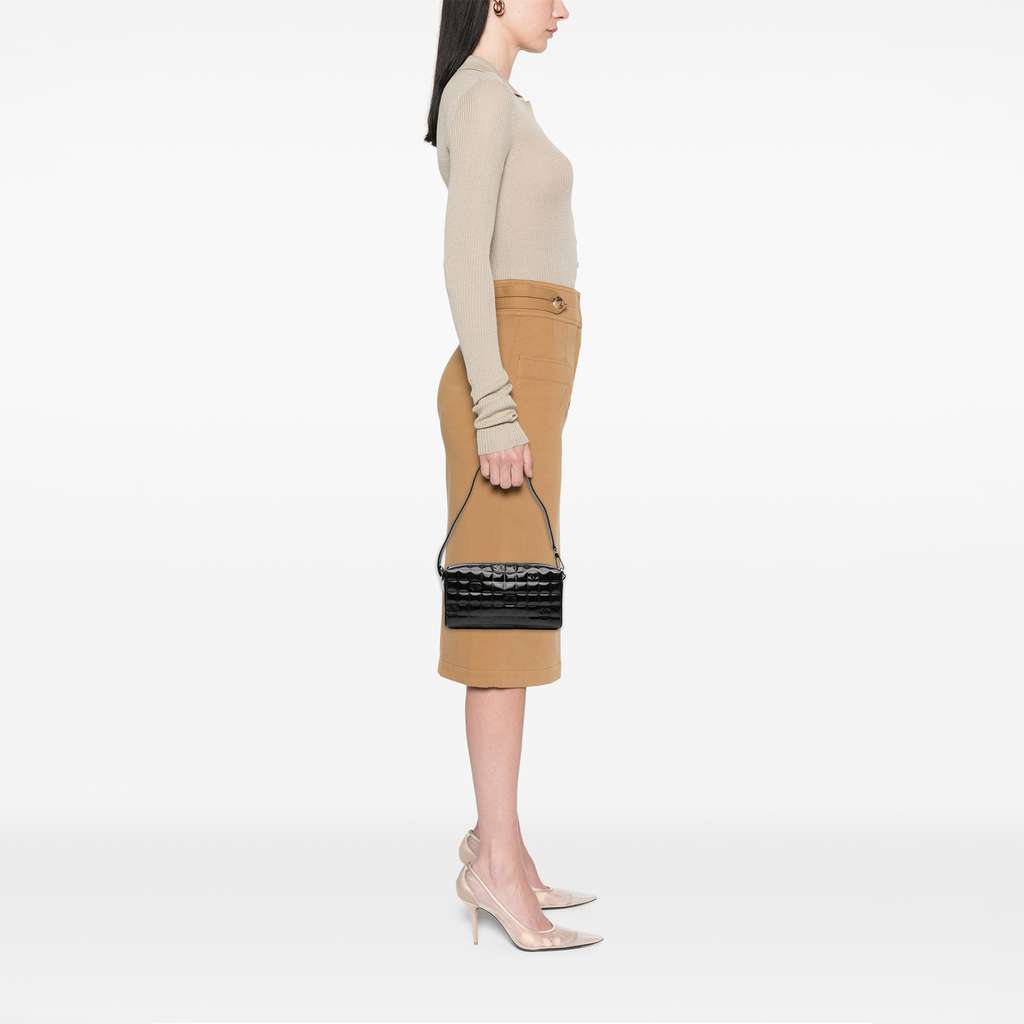 Chanel CC Chocolate Bar Patent Shoulder Bag - Image 13