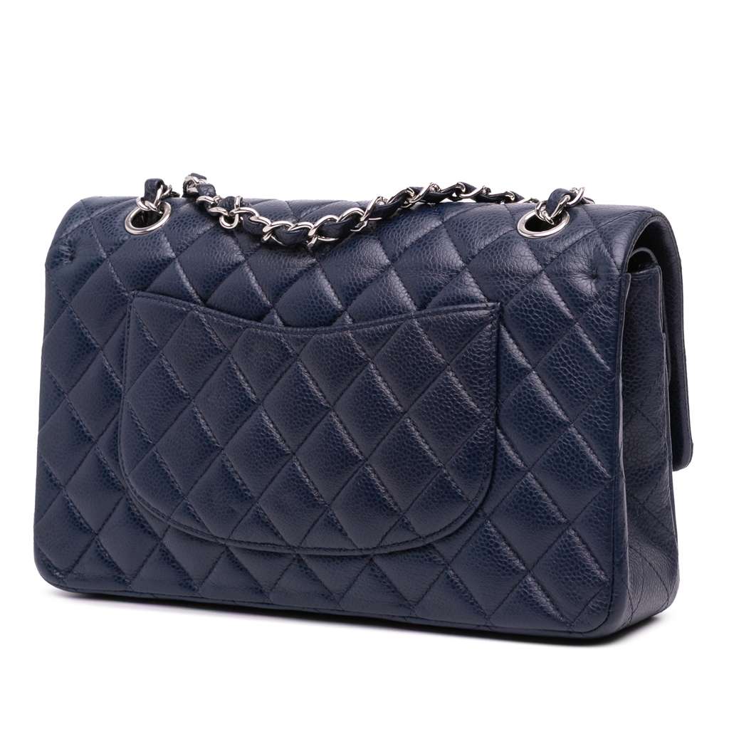 Chanel Medium Classic Caviar Double Flap - Back view