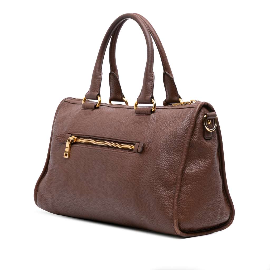 Prada Vitello Phenix Zip Top Satchel - 2