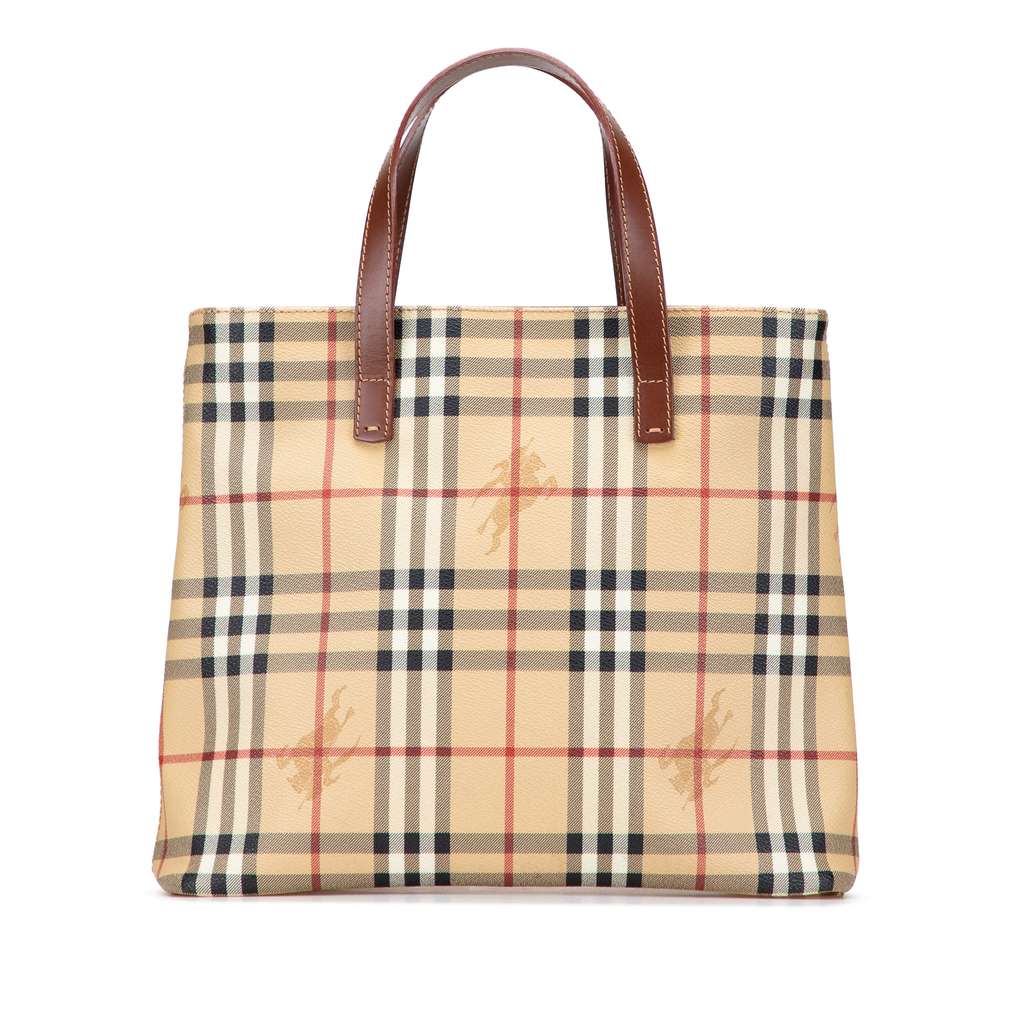 Burberry Haymarket Check Coated Canvas Tote