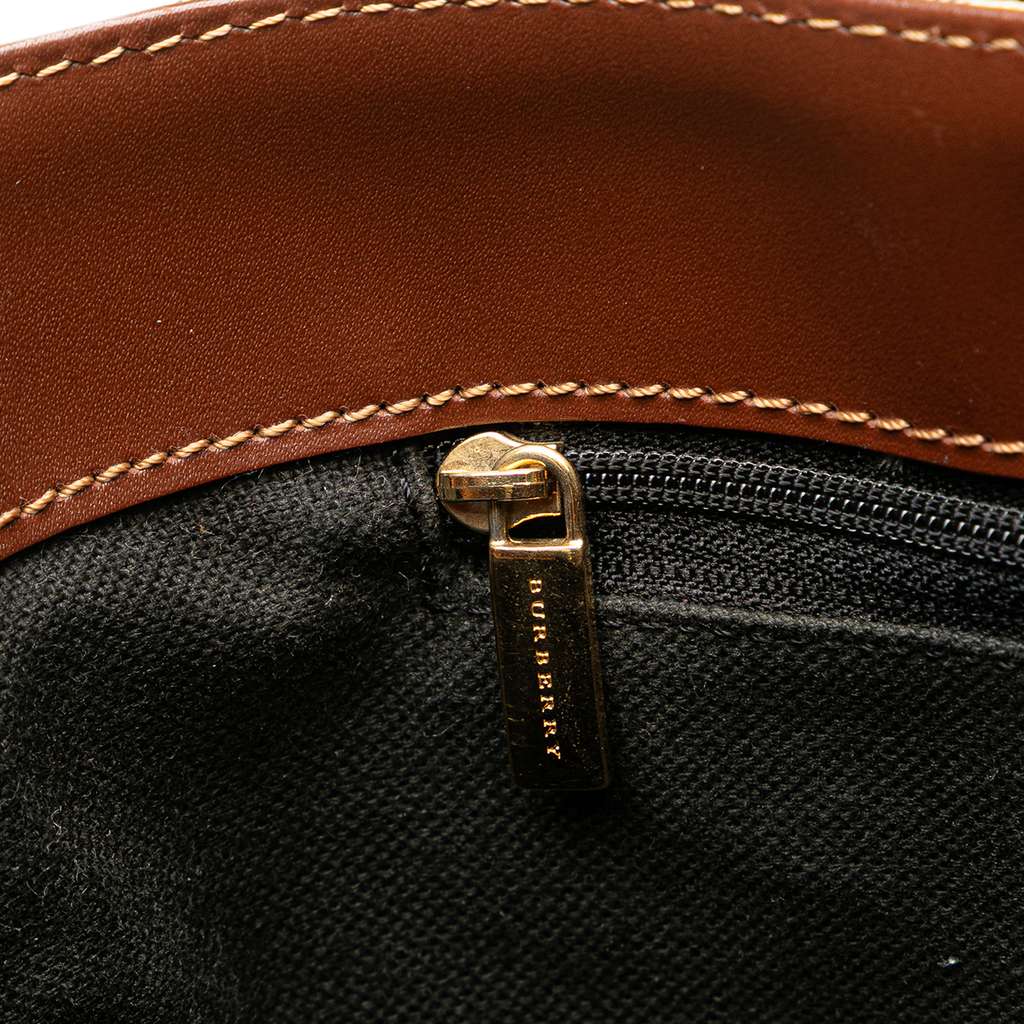 Burberry Haymarket Check Coated Canvas Tote - 5