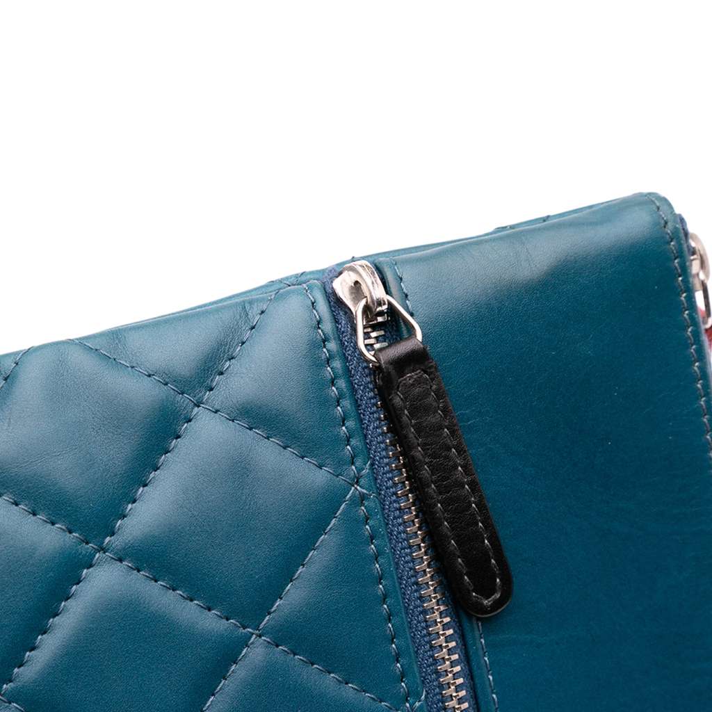 Chanel CC Quilted Lambskin Multi Zip Clutch - Image 13