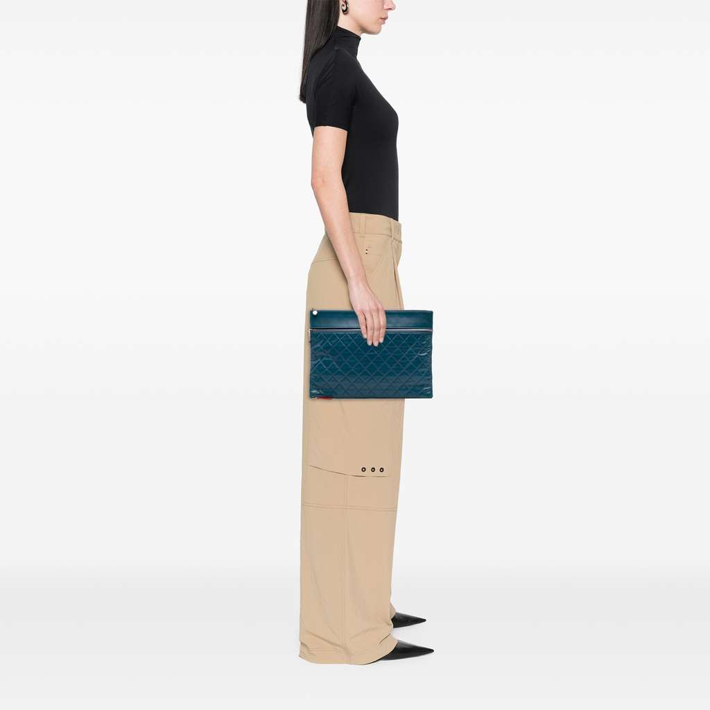 Chanel CC Quilted Lambskin Multi Zip Clutch - Image 14