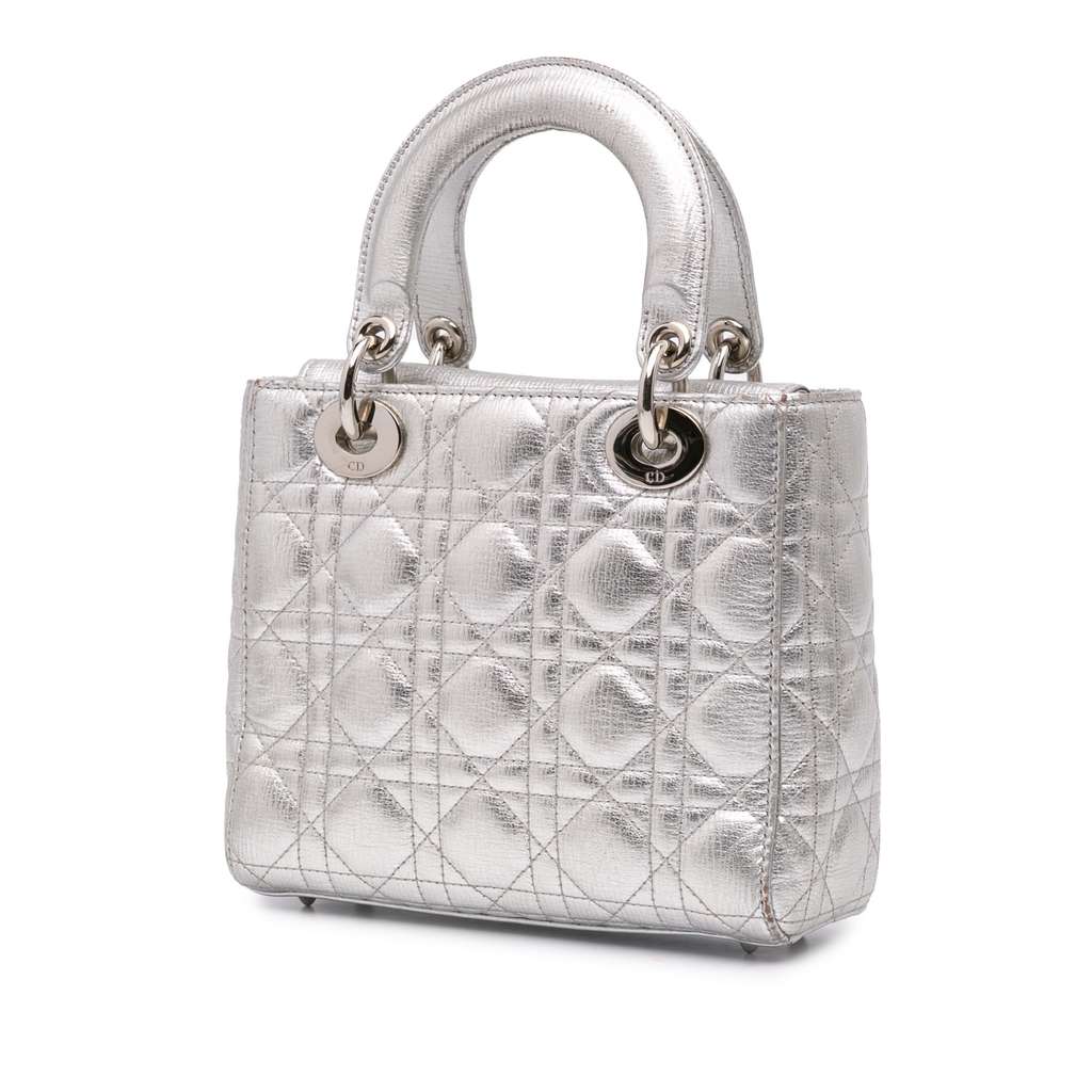 Dior Small Metallic Grained Calfskin Cannage My ABCDior Lady Dior - Back view