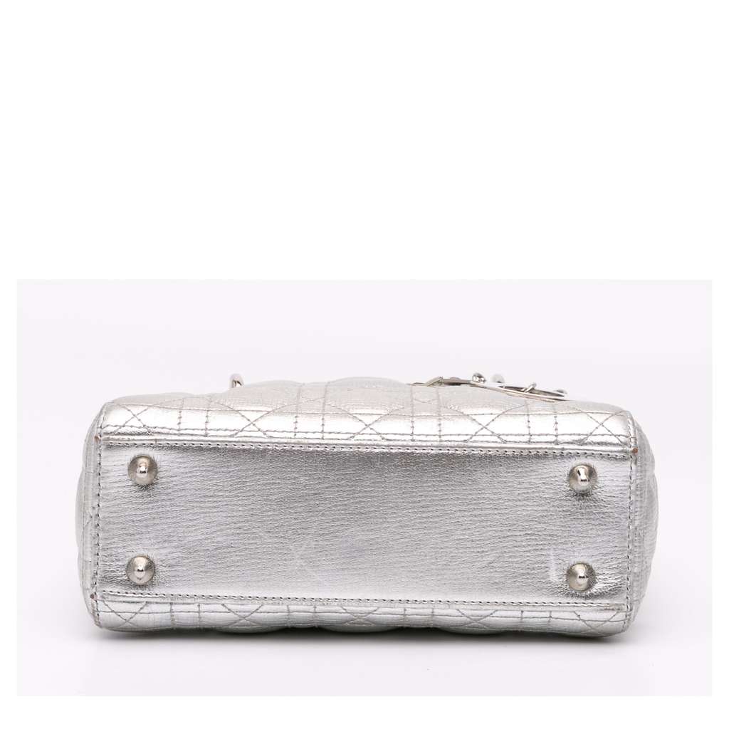 Dior Small Metallic Grained Calfskin Cannage My ABCDior Lady Dior - Image 6