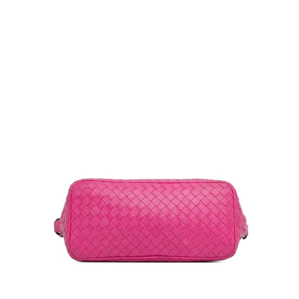 Bottega Veneta Intrecciato Shoulder Bag Pink Leather Good - Model View