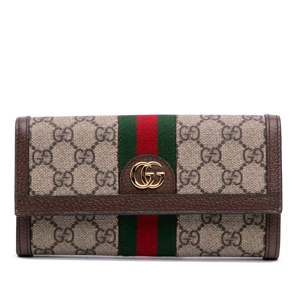 Gucci GG Supreme Web Ophidia Continental Wallet