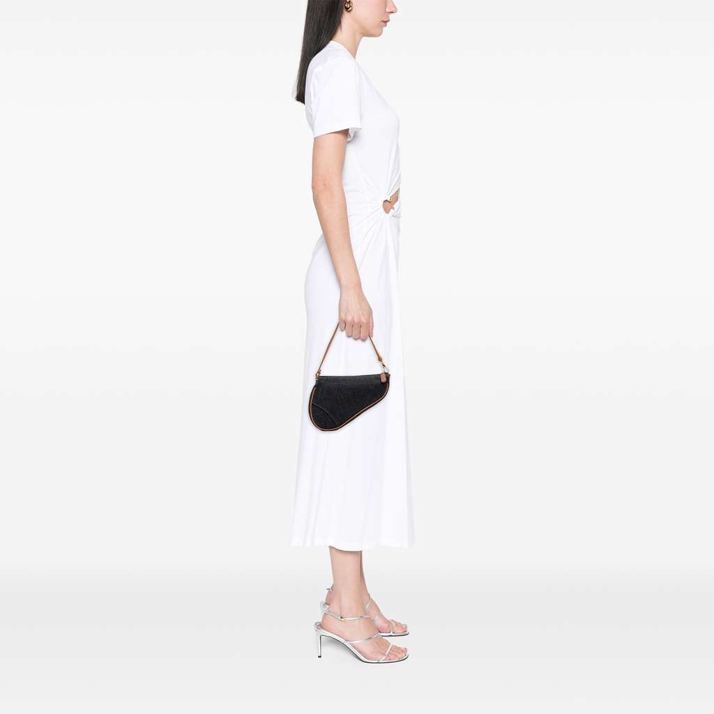 Dior Mini Denim Saddle Pochette - Image 13