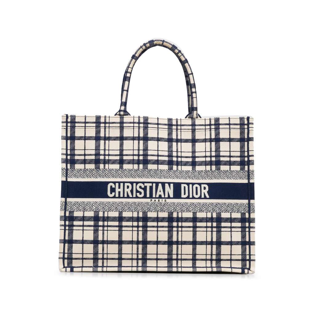 Dior Large Check n Dior Book Tote