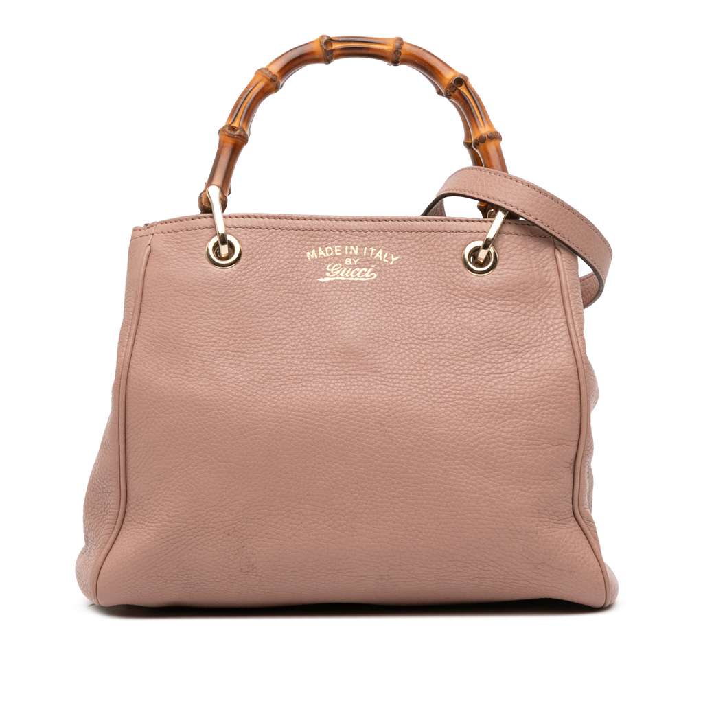 Gucci Small Calfskin Bamboo Shopper Satchel