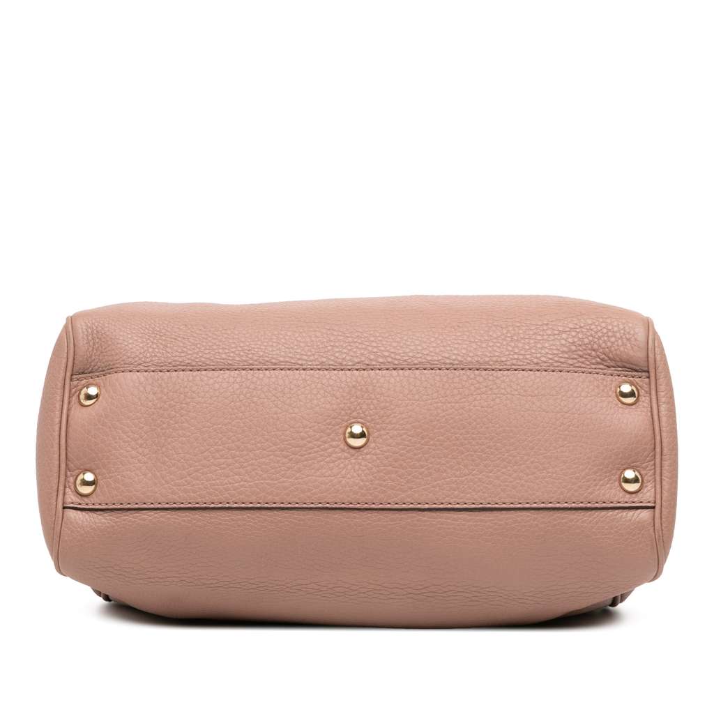 Gucci Small Calfskin Bamboo Shopper Satchel - Image 6