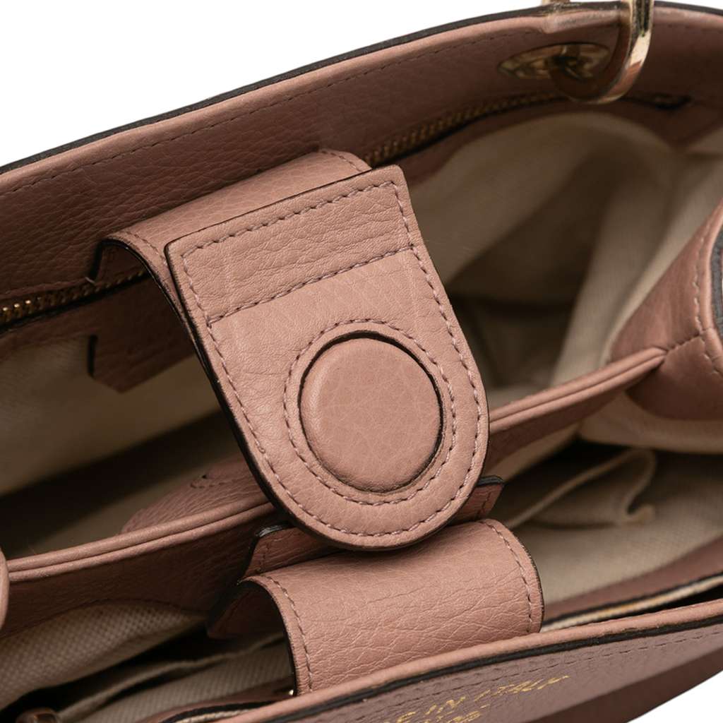 Gucci Small Calfskin Bamboo Shopper Satchel - Detail 2