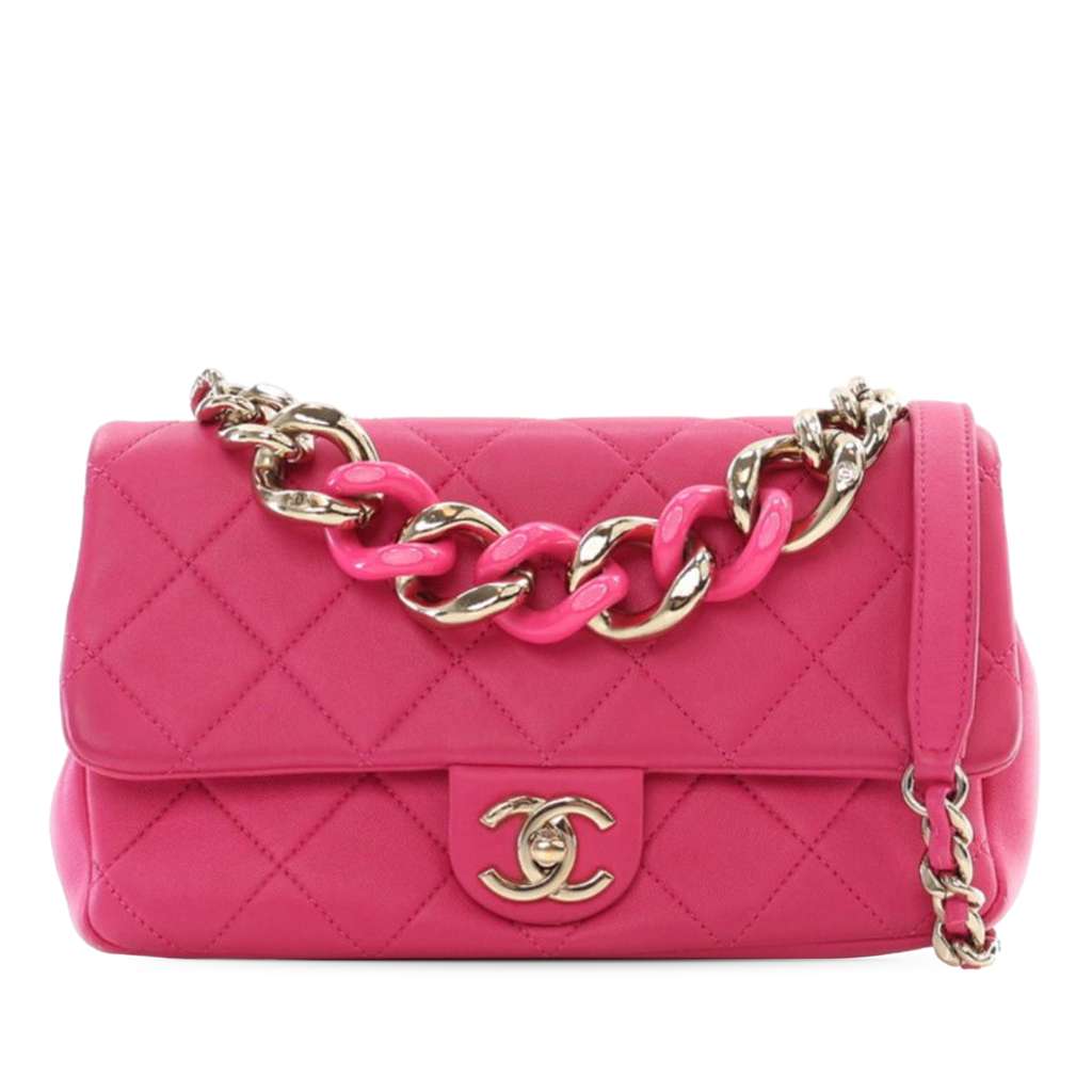Chanel Small Lambskin Elegant Chain Single Flap