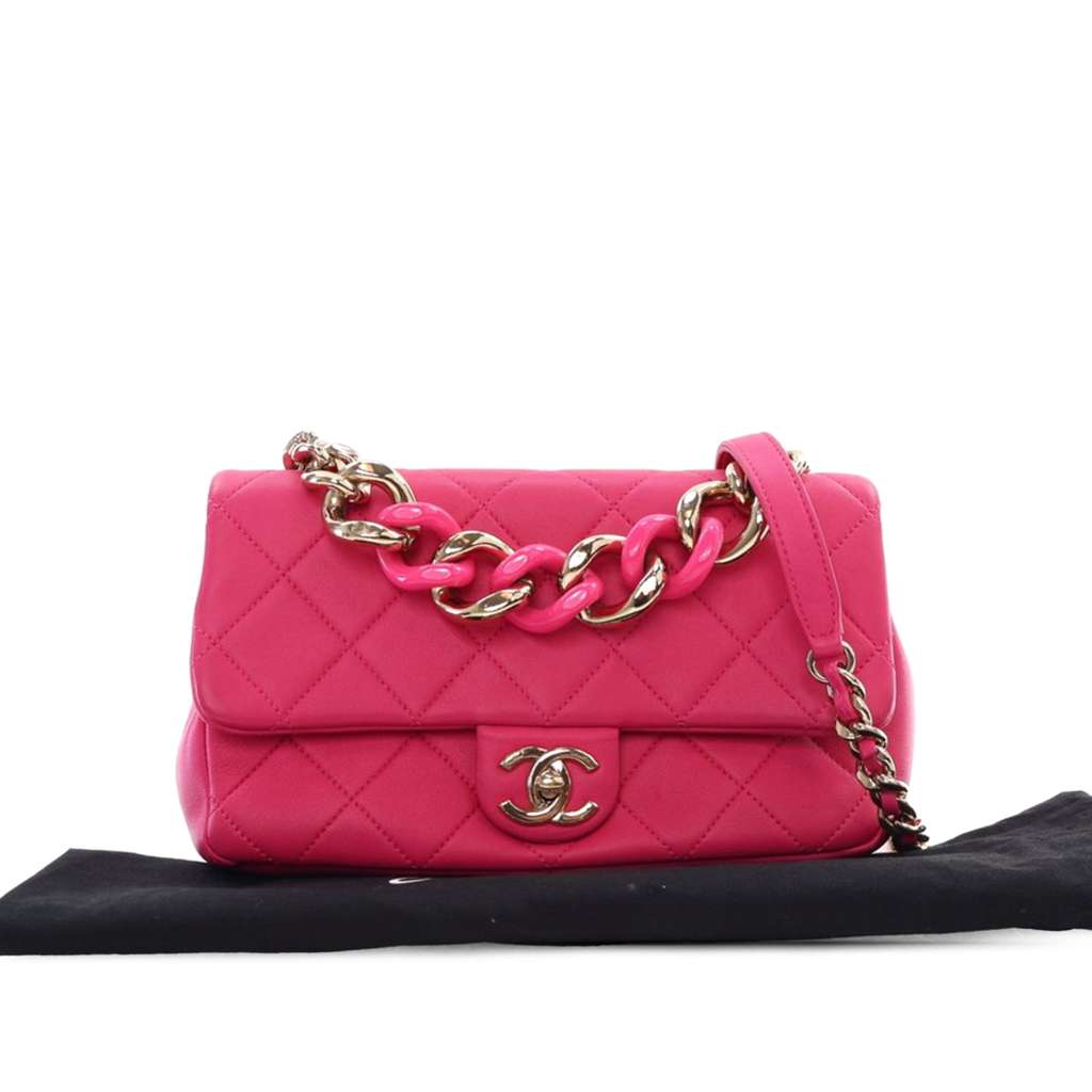 Chanel Small Lambskin Elegant Chain Single Flap - Image 16