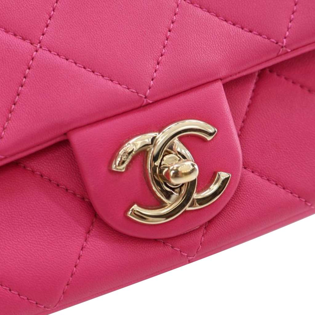 Chanel Small Lambskin Elegant Chain Single Flap - Side view