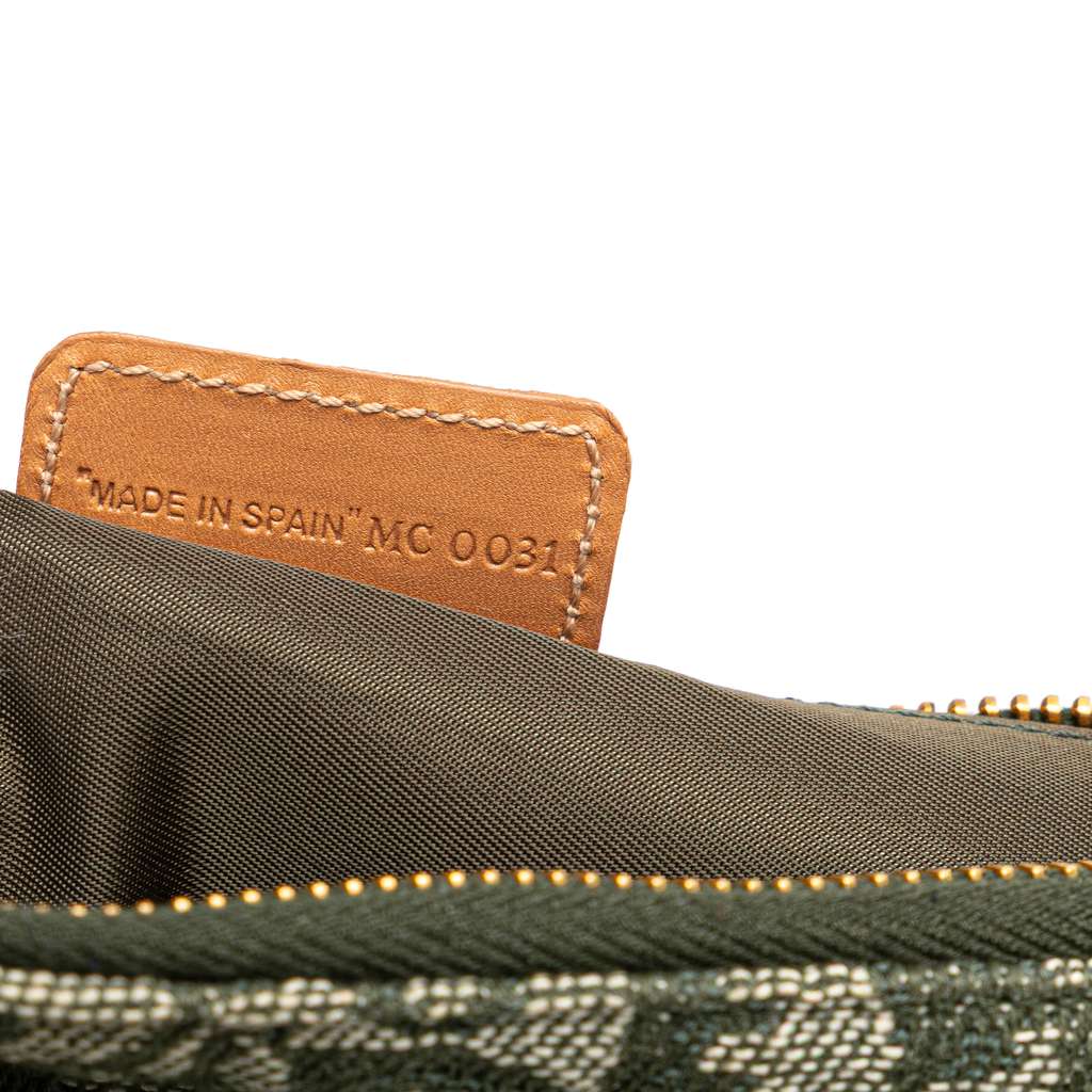 Dior Mini Diorissimo Canvas Saddle Pochette - Side view