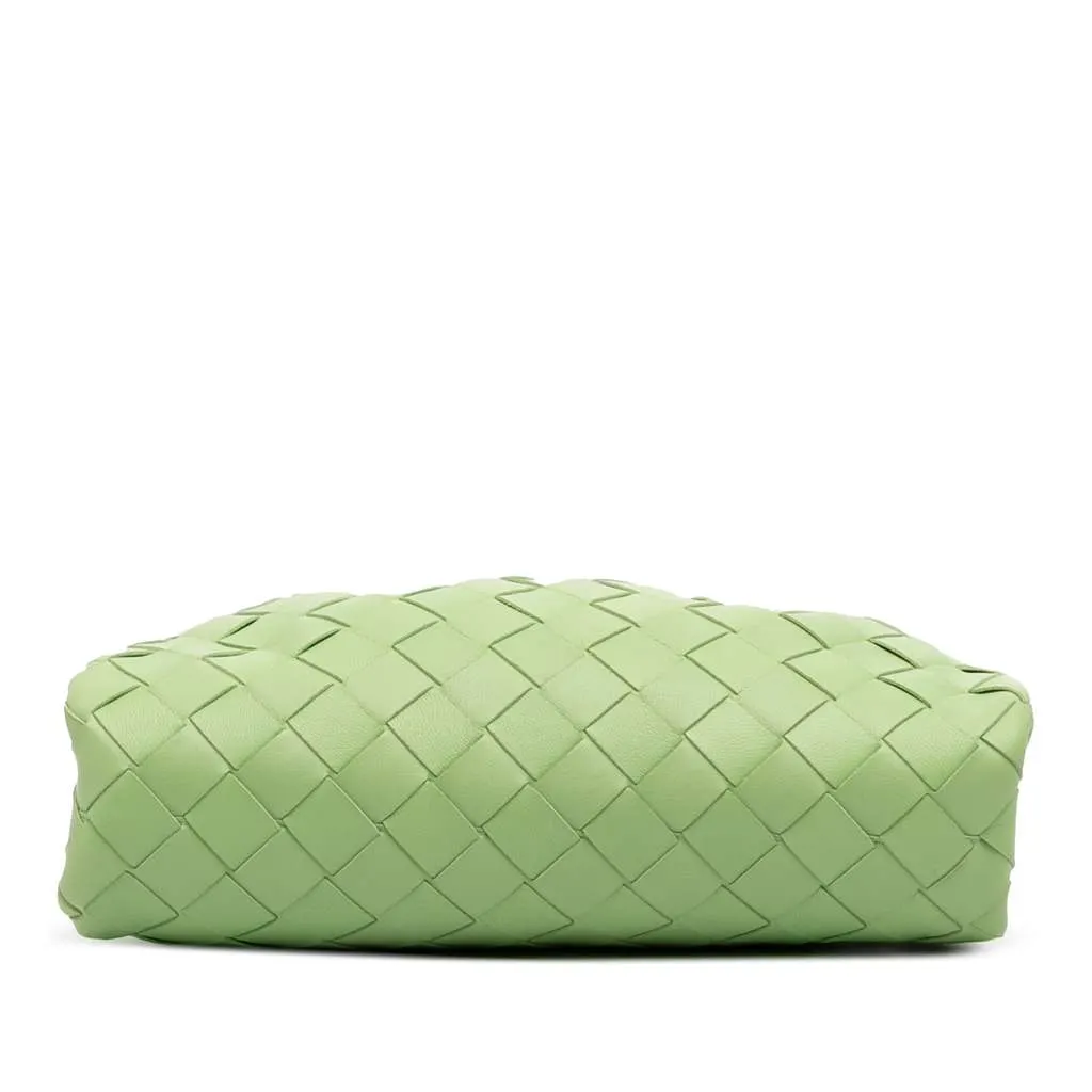 Bottega Veneta Nappa Intrecciato The Mini Pouch Crossbody Green Leather Good - Inside View