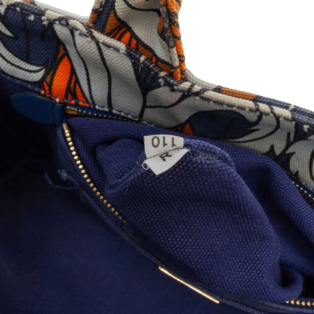 Prada Small Floral Printed Canvas Canapa Satchel - Detail 1