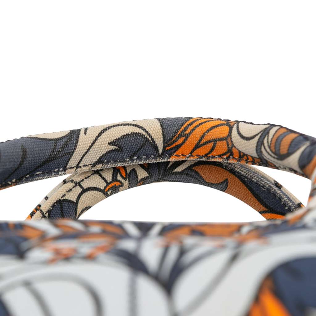 Prada Small Floral Printed Canvas Canapa Satchel - Detail 2