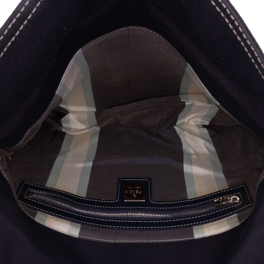 Fendi Canvas FF Marble Double Flap Shoulder Bag - 4