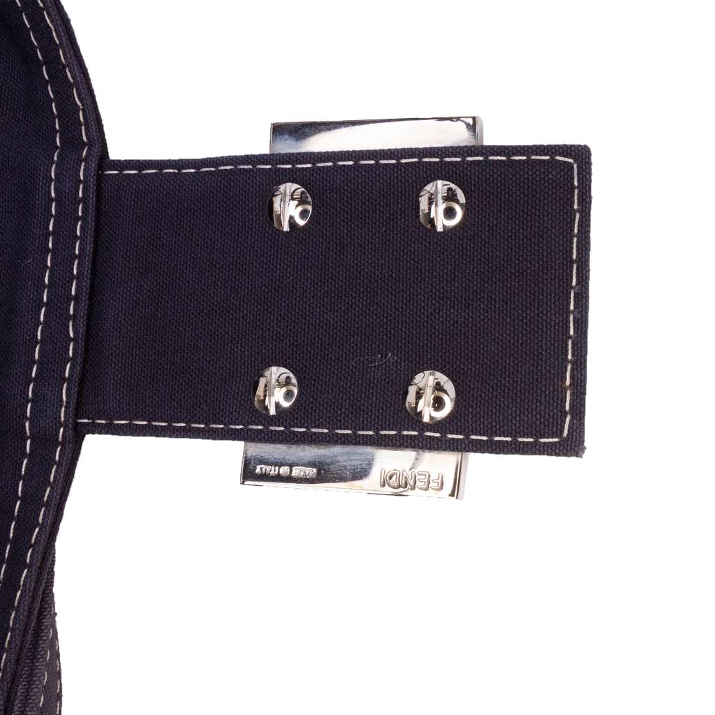 Fendi Canvas FF Marble Double Flap Shoulder Bag - 5