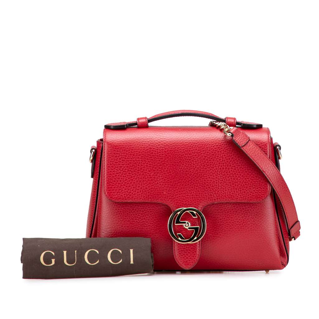 Gucci Small Dollar Calf Interlocking G Satchel - Image 13