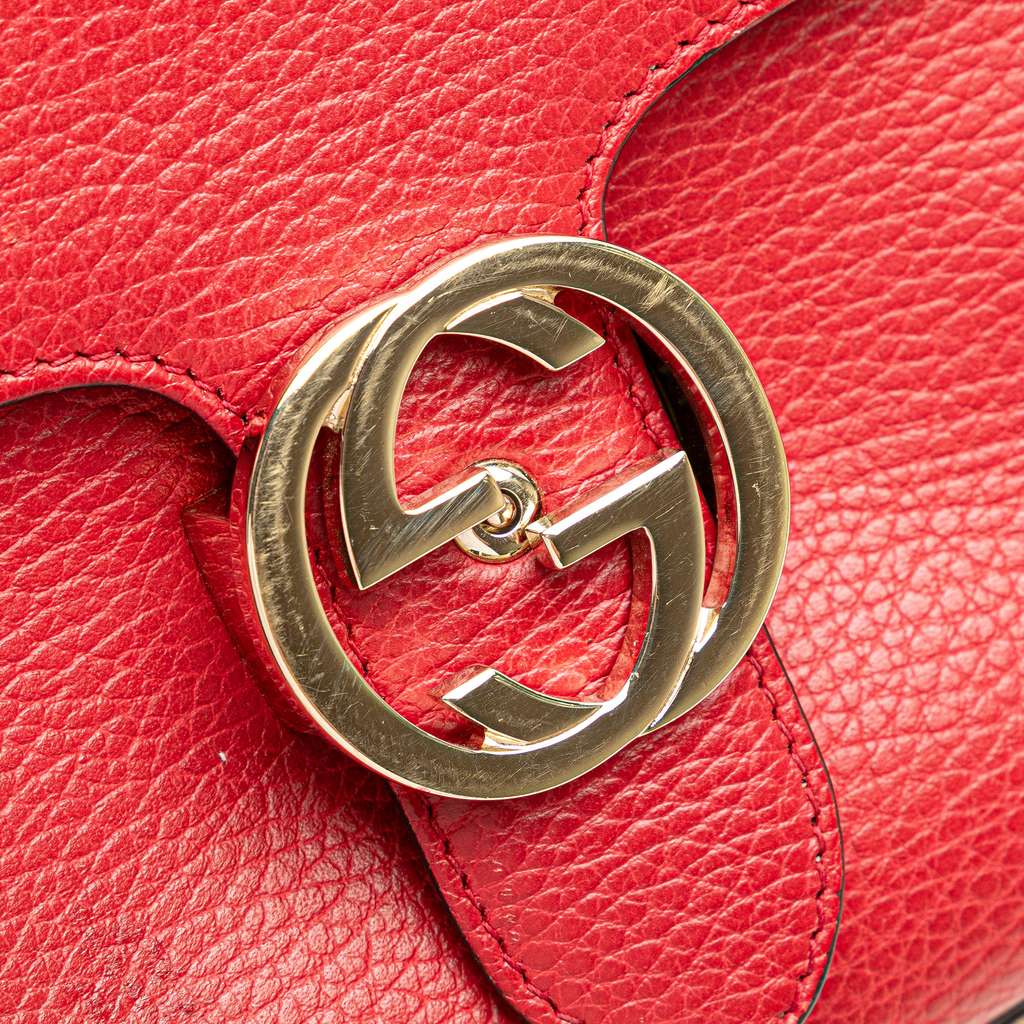 Gucci Small Dollar Calf Interlocking G Satchel - Image 11