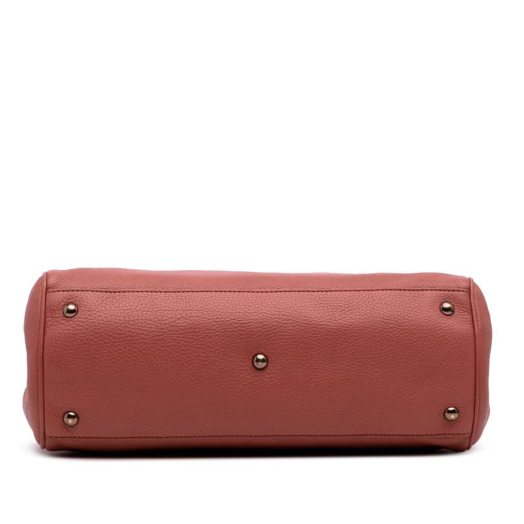 Gucci Medium Calfskin Bamboo Shopper Satchel - Image 6